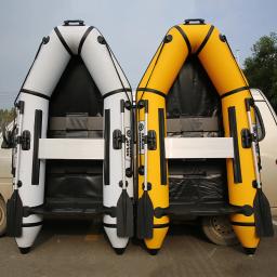 PVC Inflável Remo Barcos para 3 Pessoa, 2.3M Comprimento, Solar, Caiaque, Canoa, Piso De Madeira, Barco De Pesca, Velocidade Acessórios - Image 2