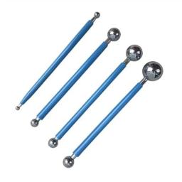 4 pçs ferramenta de escultura em cerâmica escultura escultura cerâmica modelagem brinquedos de argila de polímero ferramentas de metal bola bolo decoração ferramenta - Image 2