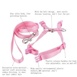 Sino ajustável Collar Cat Pet Arnês E Trela de Nylon de Tração Animal de Estimação Cão Gatinho Halter Collar Gatos Produtos Para Gato de Estimação arnês - Image 2