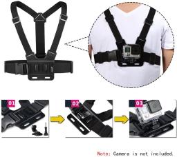 Head Strap Mount Kit Bundle, Peito Harness, Selfie Stick para Gopro Hero 13, 12, 11, 10, 9, 8, 7, 6, 5, 4, 3, 2, AKASO, EK7000, Corajoso - Image 4