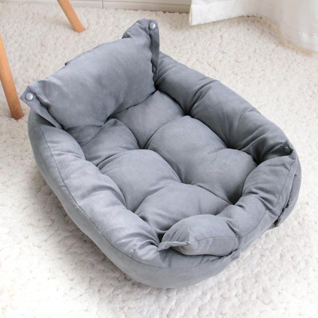Cama 3 em 1 para Animais de Estimação: Sofá Quente e Macio Ninho Canil para Cães e Gatos no Inverno