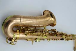 Saxofone alto para saxofone, tom alto, banhado a ouro, cobre rosa, instrumento musical profissional, novo, frete grátis - Image 5