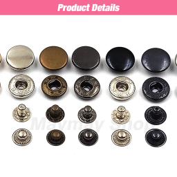 50 conjuntos 655/633/831 prendedores de pressão de metal snaps botão de imprensa botões de costura para roupas diy sacos de vestuário sapatos leathercraft - Image 4