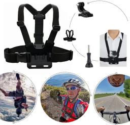Head Strap Mount Kit Bundle, Peito Harness, Selfie Stick para Gopro Hero 13, 12, 11, 10, 9, 8, 7, 6, 5, 4, 3, 2, AKASO, EK7000, Corajoso - Image 3