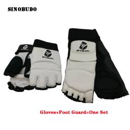 Metade do dedo quente wtf itf taekwondo mão luvas pé protetor de boxe formação de arte marcial equipamento de treinamento pé pé pé guarda - Image 4
