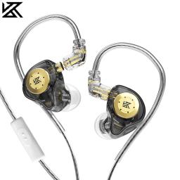 Kz edx pro fones de ouvido dinâmicos no monitor alta fidelidade com fio baixo estéreo jogo música tampões cancelamento ruído fone - Image 6