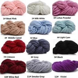 Fio de algodão macio super volumoso para tricô manual, cobertor de crochê DIY, chapéus, Fio grosso gigante quente, moda, 250g - Image 6