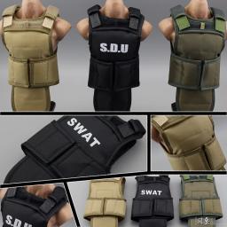 SWAT Uniforme Militar para Soldado, Colete de Proteção, Casaco à Prova de Balas, Colete Tático, Acessórios Roupas, Fit para 12 "Hottoys Figura, Escala 1:6 - Image 4