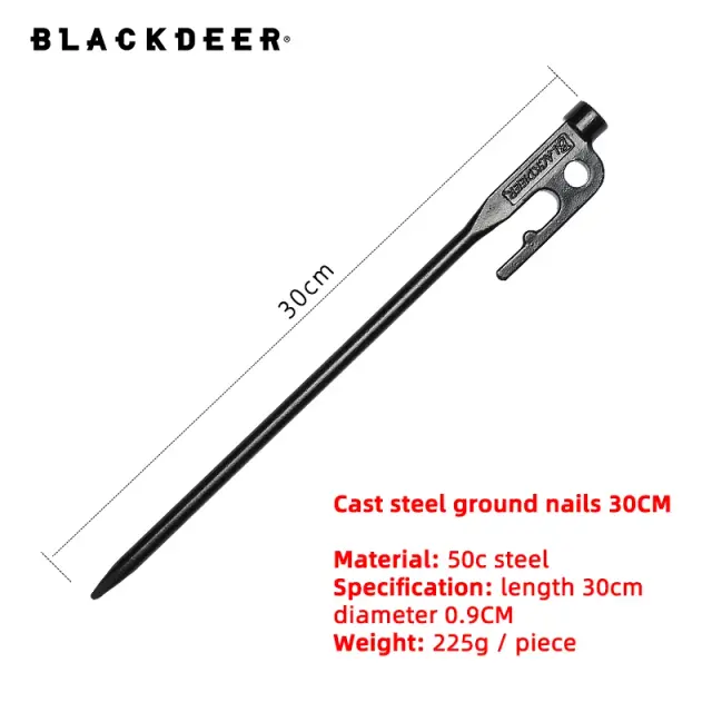 Estacas de Aço Inoxidável Blackdeer: Resistência às Tempestades com Pregos de 20cm a 40cm para Barracas e Ancoragem Segura