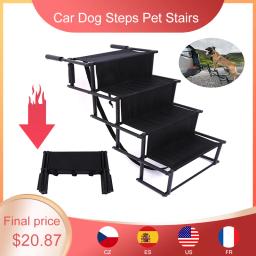 Degraus de cão de estimação, escada dobrável leve para animais de estimação, rampa de escada para camas altas, caminhões, carros e suv - Image 1