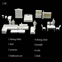 Materiais de construção para diy, diy, diy, diy, diy, simulação, abs, escala 1:50, 26 partes de um conjunto - Image 2