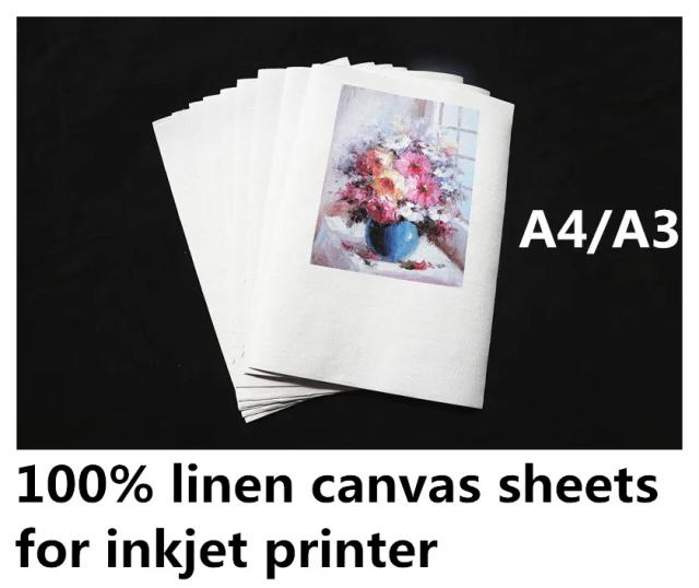 Lona de Linho Matte A4 para Impressão em Inkjet - Folhas Imprimíveis de Alta Qualidade