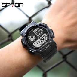 Sanda-relógio digital à prova d'água para homens, cronógrafo, esportes, natação, estilo g, 50m - Image 6