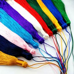 Poliéster Seda Beads Borla Franja Escova, Borlas Guarnição para Artesanato, Jóias DIY Encontrar, Embelezar Acessórios Cortina, 50cm, 1Pc - Image 3