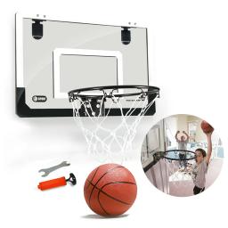 Pendurado placa de basquete net conjunto punch-livre porta transparente pendurado backboard basketball hoop suporte esporte ao ar livre exercício - Image 2