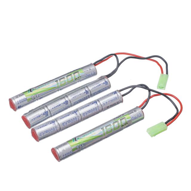 Bateria Nimh 2 3A 1600mAh com Conector Mini Tamiya para Airsoft - Pacote com 2 Peças para ICS, CA, TM, SCC e JG