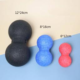 Equipamento de yoga feminino yoga bloco de espuma rolo conjunto bola amendoim bloco massagem amendoim rolo bola terapia relaxar exercício fitness - Image 2