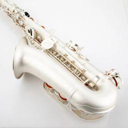 Prateada Saxofone Alto, instrumentos musicais, E Sax plano com bocal, Real Picture, profissional, novo - Image 6