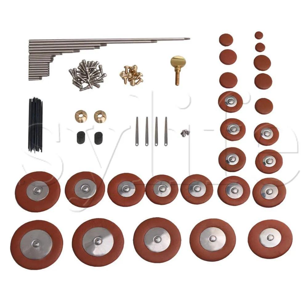 Kit de peças para reparo de saxofone, ferramentas para saxofone alto, conjunto de parafusos, agulhas de mola e 25 peças de almofadas de sax tipo c, diy - Image 1