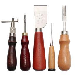 Kit de ferramentas de couro profissional, costura manual, costura, trabalho de escultura para DIY, acessórios artesanais de couro, 37 peças - Image 5