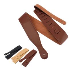 831c correia de guitarra para baixo, couro com cinto ajustável 110-130cm acessório de guitarra - Image 1