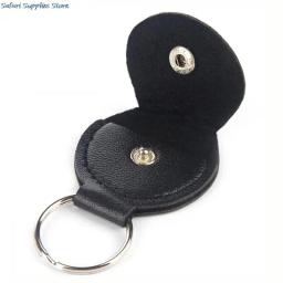 Palhetas de couro falso estilo estojo, palhetas para guitarra e baixo, bolsa com suporte - Image 1