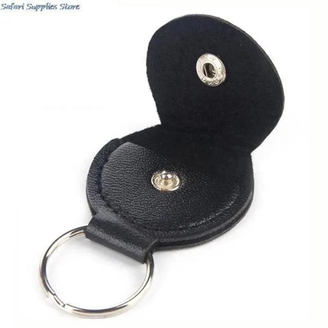 Palhetas de couro sintético para guitarra e baixo com bolsa organizadora e suporte