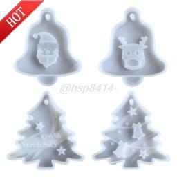 Resina epóxi de cristal, molde de silicone artesanal para criar jóias, artesanato diy, pingente de árvore de natal - Image 1