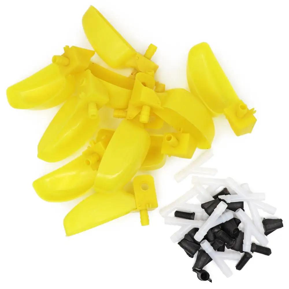 Bebedouro pequeno pássaro amarelo, pombos e codornas, copo beber automático, tigelas de beber água potável para aves, alimentador - Image 1
