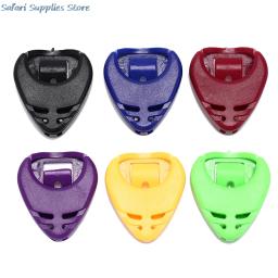 Conjunto 6pcs suporte para guitarra, acessórios de plástico com formato de coração caixa de palheta cor aleatória - Image 2