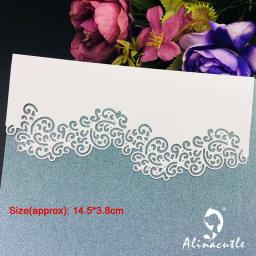 Corte de metal morrer borda do laço scrapbooking papel artesanato álbum cortador de cartão artesanal perfurador arte cortador alinacutle - Image 2