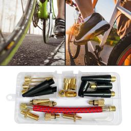 Kit com adaptador para bomba de pneu de bicicleta, 21 peças, conector de válvula, esfera de bicicleta, ar comprimido, kit com calibração - Image 5