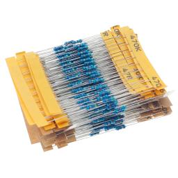 500 pçs/lote 50 valores 1/4W 0.25W 1% Kit de sortimento de resistor de filme de metal Conjunto 1ohm-10M ohm pacote de resistência - Image 1