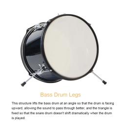 Kit de Bateria para Crianças, Instrumentos Musicais, Bateria, Baquetas, Assento, Real, 12 in, 3 PCs - Image 6