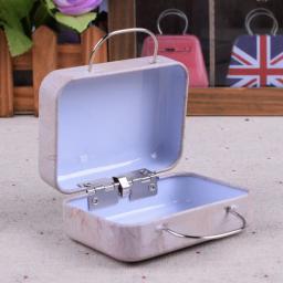 Mini caixa de lata para armazenamento, caixa retrô de mão para mala, recipiente de presente para doces, suporte organizador para strass, brincos de anel com 10 peças - Image 3