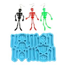 Molde de resina epóxi artesanal, faça você mesmo, ferramenta de confecção de joias, brincos de esqueleto, molde de silicone - Image 2
