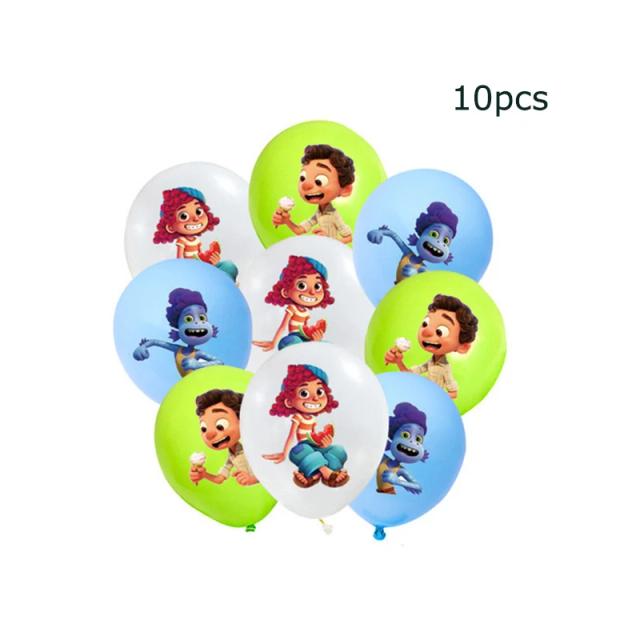 Conjunto de Louças Descartáveis Disney Luca para Festas Infantis, Temática de Desenho Animado, Decorações, Brinquedos, Chá de Bebê e Aniversário