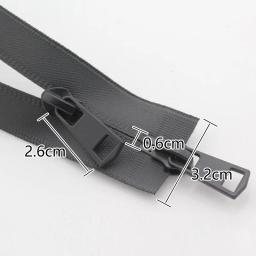 Nylon impermeável Duplo Sliders Zíperes, Zíperes invisíveis para casacos de costura, Esportes Artesanato DIY, Preto 5 # - Image 6