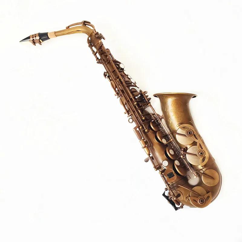 Alto saxofone eb simulação de cobre antigo alto sax profissional jogando instrumento de sopro com bocal - Image 1