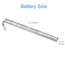 Limskey-bateria de pistolas de airsoft 2/3a para ak47, mp5k, rpk, pkm, g36c, mc51, 9.6v, 1600mah - Image 5