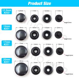 Metal Snap Fasteners Sets, Pressione o botão, Studs para costura, Couro, Roupas, Vestuário, Bolsas, Sapatos, Acessórios, Leathercraft, 25Sets - Image 2