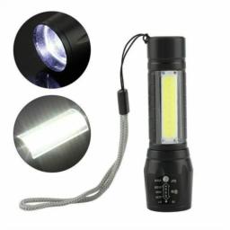 Impermeável USB Lanterna LED Recarregável, Mini Telescópica Lanterna de Acampamento, Zoomable Focus Torch Light, 120LM, 3W, T6 COB - Image 1