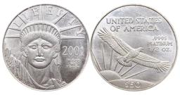 Estados unidos, 1997, 1998, 1999, 2000, 2001, 2002, 2003, 2004, liberty, us $50, metade de prata, moedas comemorativas, cópia - Image 5