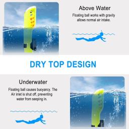 Conjunto de snorkel profissional, máscara de silicone, equipamento de mergulho, vidro temperado profundo, óculos de mergulho seco - Image 5