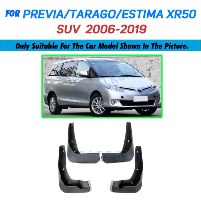 Carro Mudflap Universal para Toyota Previa XR50 e Tarago (2006-2019) - Acessório Ideal para Proteção e Estilo