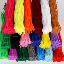 Hastes limpadoras de cachimbos 100 peças, limpadores de cachimbos 5mm, brinquedo educacional de pelúcia colorido para crianças, artesanato de brinquedo diy de limpeza de cachimbos - Image 2