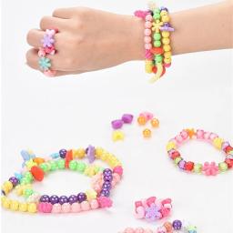 Diy jóias fazendo kit charme pulseira colar artesanal frisado brinquedo para meninas pop grânulos arte artesanato brinquedos educativos kit bandana - Image 3