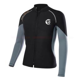 Safetogether casaco de mergulho masculino, jaqueta de neoprene com mangas compridas, camiseta e calça de surf, roupa de banho quente para inverno 2.0mm - Image 2