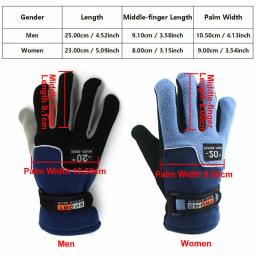 Luvas de caminhada de lã térmica para homens e mulheres, acessórios quentes, à prova de vento, impermeável, snowboard, esqui, inverno - Image 6
