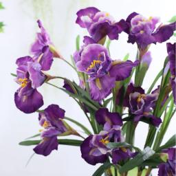 1 peça 90cm 3 cabeças de flores artificiais íris flor terralo prazer em casa mesa de casamento decoração presente f605 - Image 5